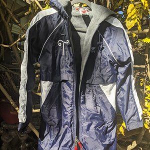 TYR YL Swim Parka Navy Blue & White